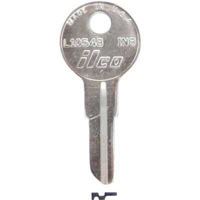 ILCO Nickel Plated File Cabinet Key IN8 / L1054B (10-Pack)